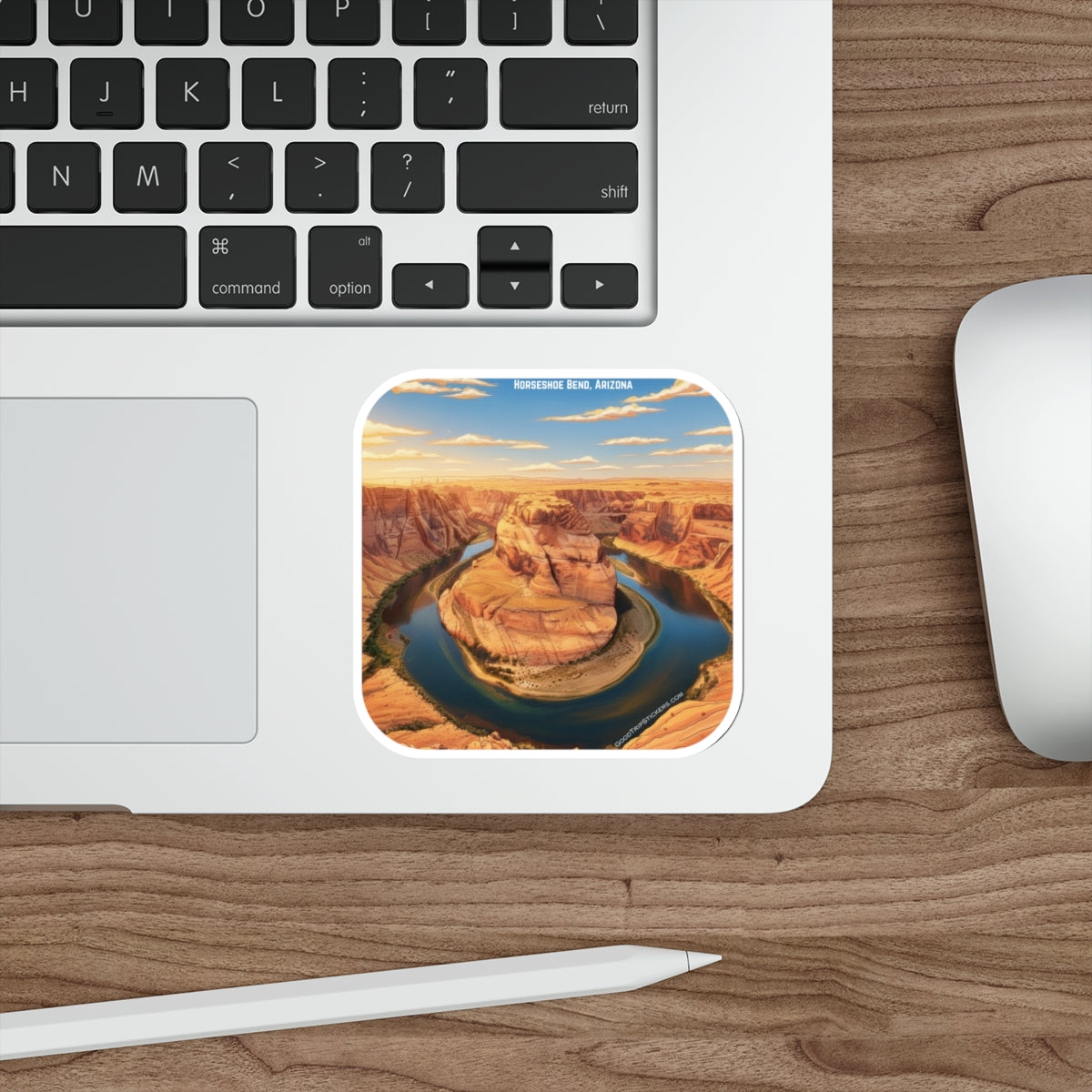 Horseshoe Bend Arizona in Golden Light — Die-Cut Sticker